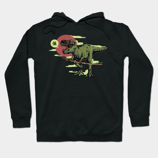 Japanese Samurai T-Rex: (Dinosaur) Dino Warrior Hoodie by Wear Your Story